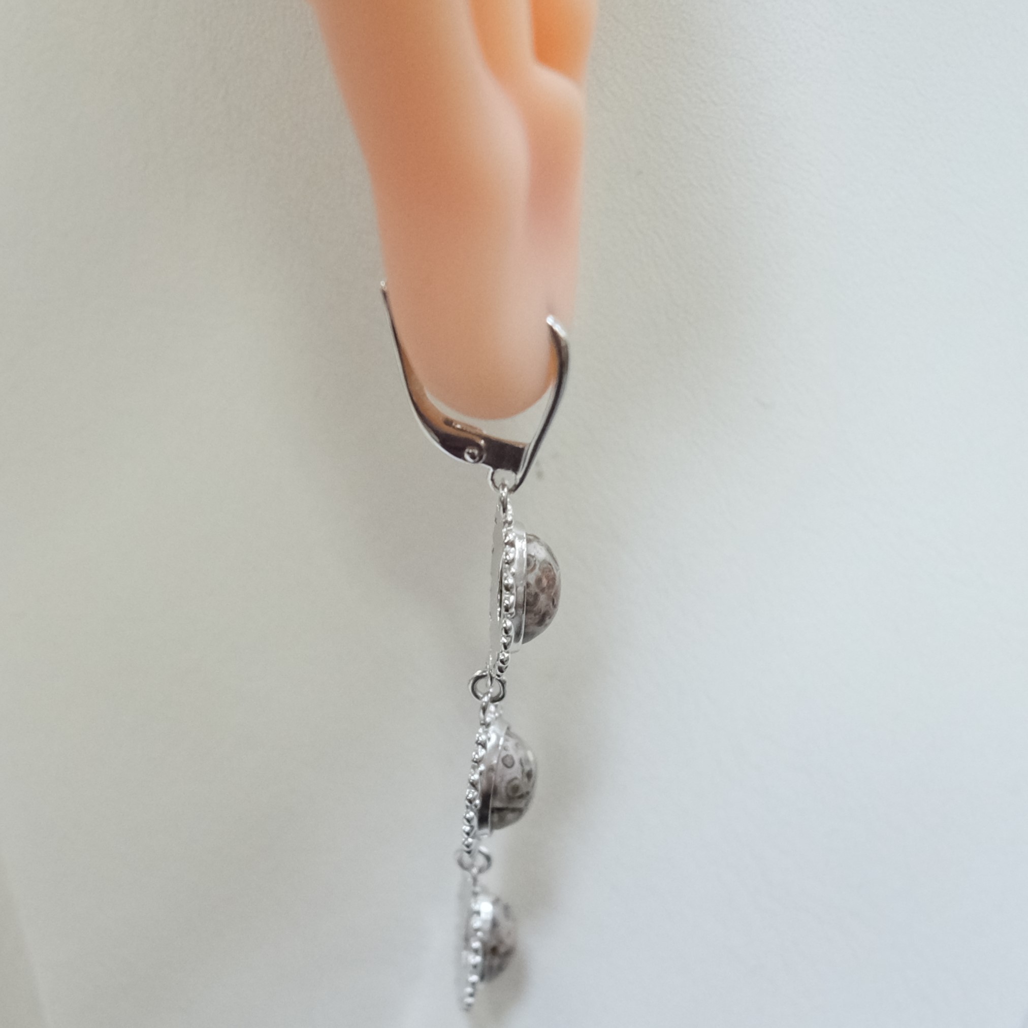 Серебряные серьги с яшмой
